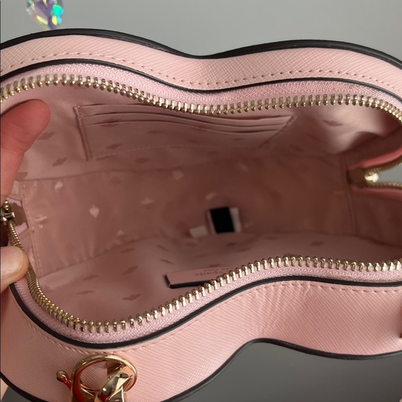 Kate Spade Blush Pink Heart Mini Crossbody Bag - Picture 9 of 12